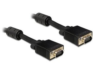 Delock VGA HD15M/HD15M dual-shielded w/2*ferrite core 3m cable cena un informācija | Kabeļi un vadi | 220.lv