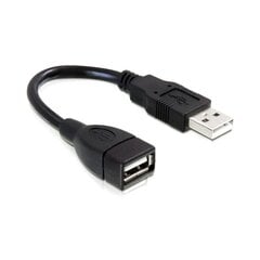 DeLOCK Kabel USB 2.0 Verlaengerung, A/A 15см S/B USB-кабель 0,15 м Черный цена и информация | Адаптеры и USB разветвители | 220.lv