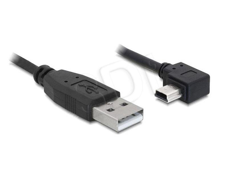 Delock Cable USB 2.0-A male > USB mini-B 5pin male angled 0.5 m цена и информация | Kabeļi un vadi | 220.lv