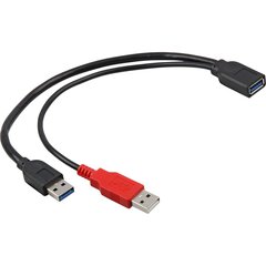 Delock USB 3.0 AMx2->AF 30 см цена и информация | Кабели и провода | 220.lv