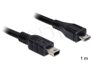 Delock Cable USB 2.0 micro-B male > USB mini male 1 m cena un informācija | Kabeļi un vadi | 220.lv