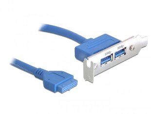 Delock Slot Bracket USB 3.0 x2 Low Profile cena un informācija | Piederumi korpusiem | 220.lv