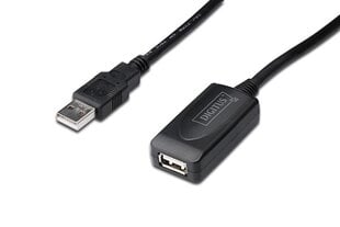 Digitus DA-73102, USB-A, 20 m цена и информация | Кабели и провода | 220.lv