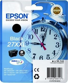 Oriģinālais Tintes Kārtridžs Epson 27XXL Melns cena un informācija | Tintes kārtridži | 220.lv