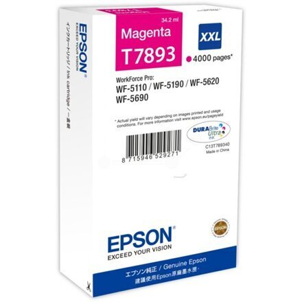 Kārtridžs Epson C13T789340 WF-5xxxSeries, 34.2 ml, rozā цена и информация | Tintes kārtridži | 220.lv