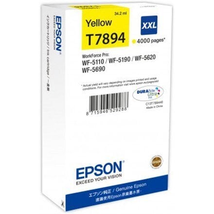 Kārtridžs Epson C13T789440/34, 2 ml, dzeltens цена и информация | Tintes kārtridži | 220.lv