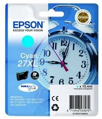 Epson Ink No.27XL Cyan (C13T27124012) 1,1k DURABrite Ultra 27XL цена и информация | Картриджи для струйных принтеров | 220.lv