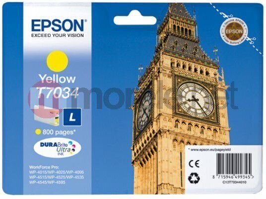 Epson T7034 Ink cartrige, Yellow цена и информация | Tintes kārtridži | 220.lv