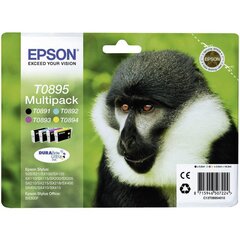 Kārtridžs Epson T0895 4 krāsas, melns/tirkīzzils/fuksīns/dzeltens cena un informācija | Tintes kārtridži | 220.lv
