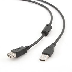 Gembird USB pagarinātājs USB 2.0 A (M) - (F), 4.5m цена и информация | Кабели и провода | 220.lv