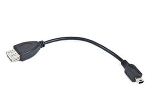 Kabelis Gembird OTG USB Female - MiniUSB Male 2.0 0.15m Black cena un informācija | Kabeļi un vadi | 220.lv