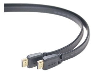 Gembird - HDMI-HDMI v1.4 3D TV High Speed ​​Ethernet 1,8 м плоский кабель (позолоченные концы) цена и информация | Кабели и провода | 220.lv