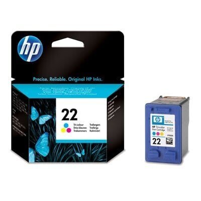 Cartridge HP 22 tri-colour | 5ml | DeskJet3940/3920,PSC1410 cena un informācija | Tintes kārtridži | 220.lv