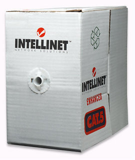 Kabelis Intellinet UTP vītā pāra, 305m Cat5e 100% vara cena un informācija | Kabeļi un vadi | 220.lv