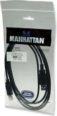 Manhattan 333382, USB 2.0 AM-BM, 3m cena un informācija | Kabeļi un vadi | 220.lv