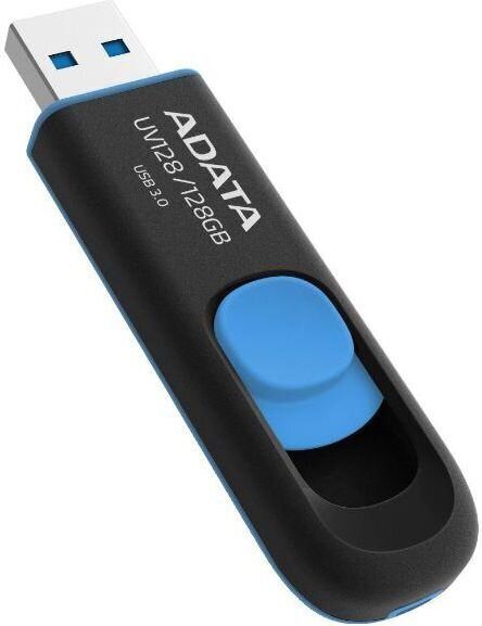 Adata UV128 128 GB, USB 3.0, melna/zila цена и информация | USB Atmiņas kartes | 220.lv