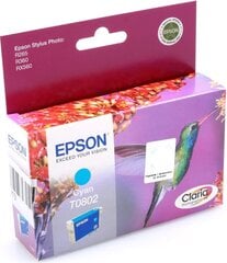 Oriģinālais Tintes Kārtridžs Epson T0802 Ciānkrāsa cena un informācija | Tintes kārtridži | 220.lv