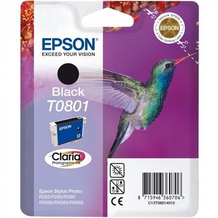 Epson Singlepack Black T0801 Claria Phot cena un informācija | Tintes kārtridži | 220.lv