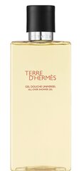 Парфюмированный гель для душа для мужчин Hermes Terre d´Hermes Shower Gel, 200 мл цена и информация | Парфюмированная мужская косметика | 220.lv