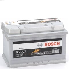 Аккумулятор Bosch 74Ah 750A S5007 цена и информация | Аккумуляторы | 220.lv