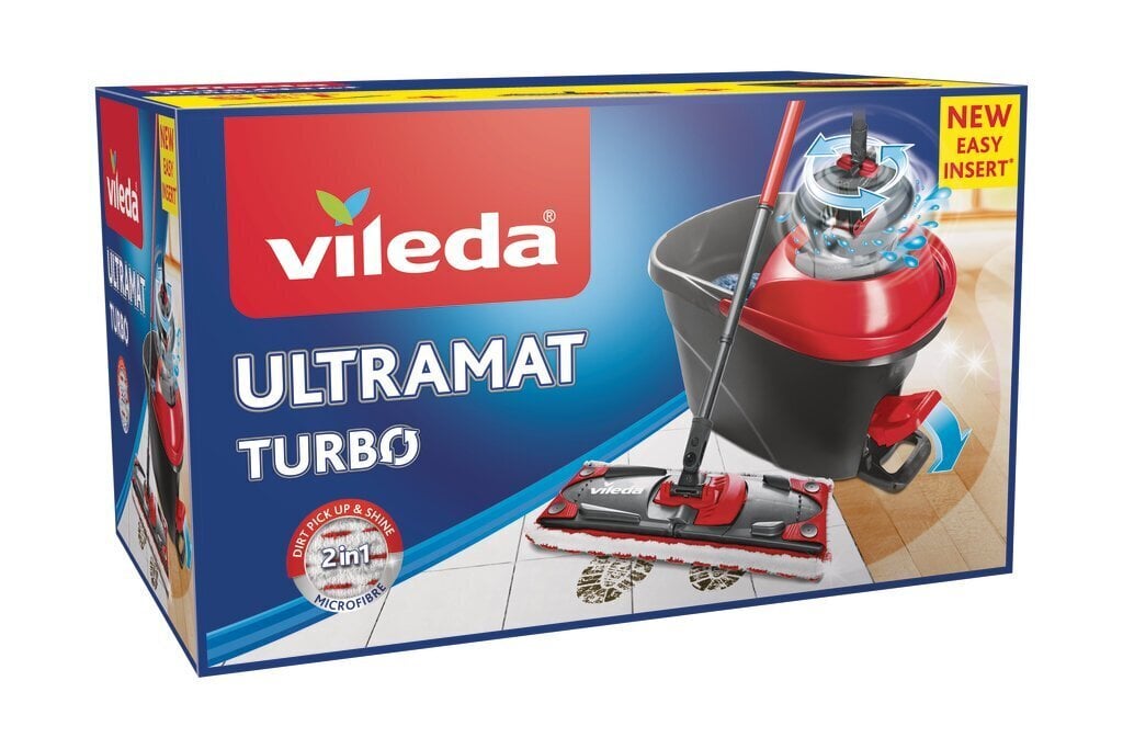 Vileda Ultramat Turbo grīdas tīrīšanas komplekts цена и информация | Tīrīšanas piederumi | 220.lv