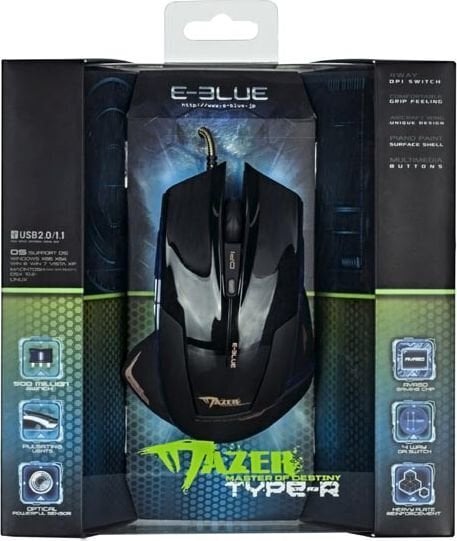 Datorpele E-Blue E-3lue E-blue Cobra II, melna cena un informācija | Peles | 220.lv