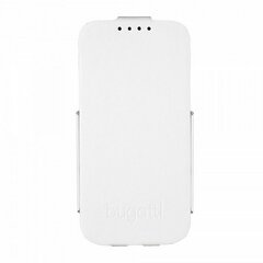 Bugatti BUGFCi9195WH Суер тонкий Кожанный Чехол-книжка Samsung i9195 Galaxy S4 mini Белый (EU Blister) цена и информация | Чехлы для телефонов | 220.lv