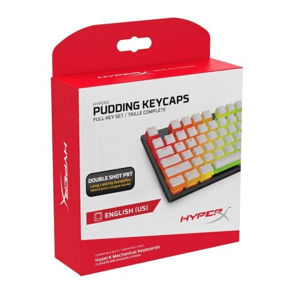 TASTATŪRA ACC KEYCAPS GAMING/HKCPXP-WT-US/G HYPERX цена и информация | Klaviatūras | 220.lv