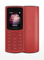 Nokia 105 4G, Dual SIM, Red cena un informācija | Mobilie telefoni | 220.lv