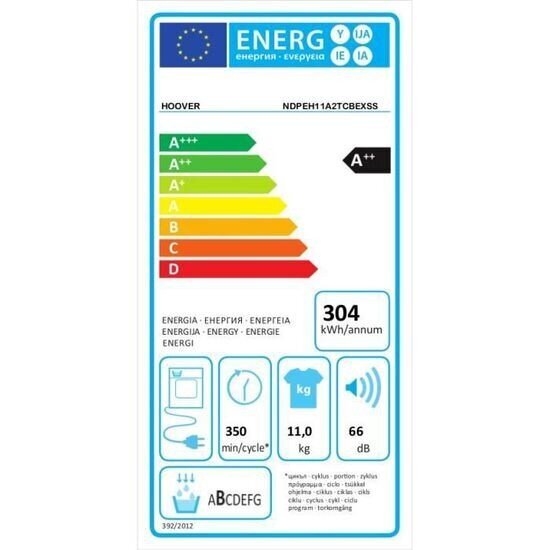 Hoover NDPEH11A2TCBEXSS cena un informācija | Veļas žāvētāji | 220.lv