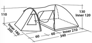 Палатка iHike 300, зеленая цена и информация | Палатки | 220.lv