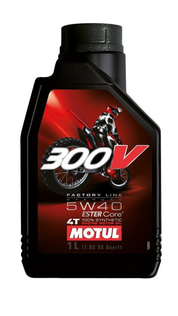 Sintētiskā 4-taktu motociklu eļļa sacīkstēm Motul, 300V, 4T 5W40, 1 l cena un informācija | Eļļas citām autodaļām | 220.lv