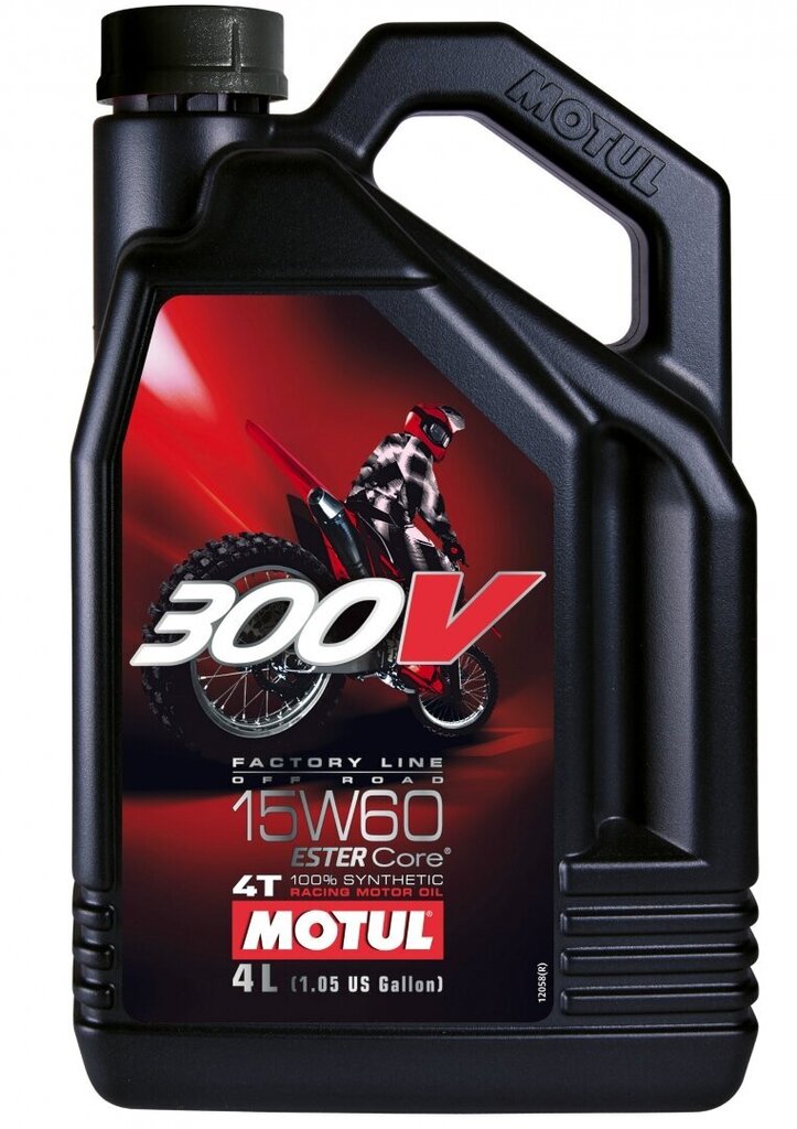 Sintētiskā 4-taktu motociklu eļļa sacīkstēm Motul 300V, 4T, 15W60, 4 l cena un informācija | Eļļas citām autodaļām | 220.lv