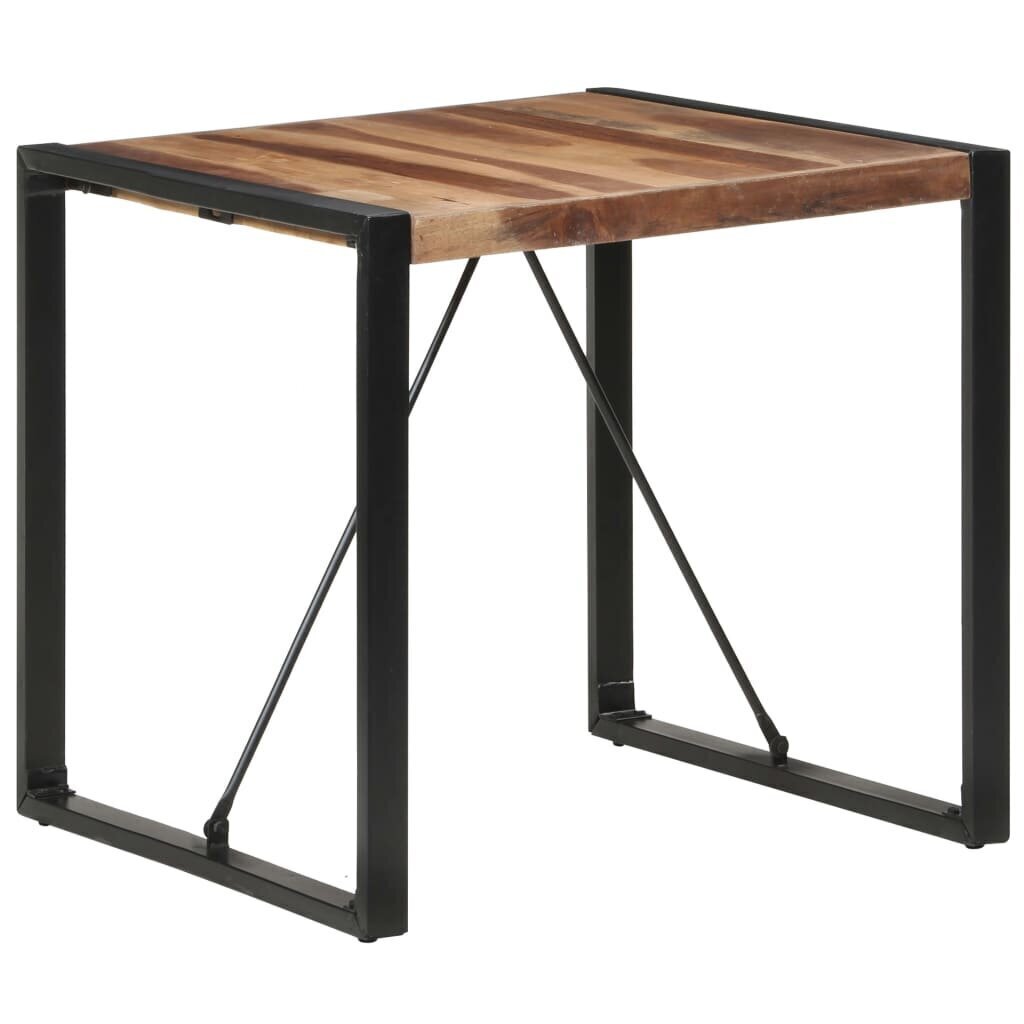 vidaXL virtuves galds, 80x80x75 cm, masīvkoks ar rožkoka apdari цена и информация | Virtuves galdi, ēdamgaldi | 220.lv