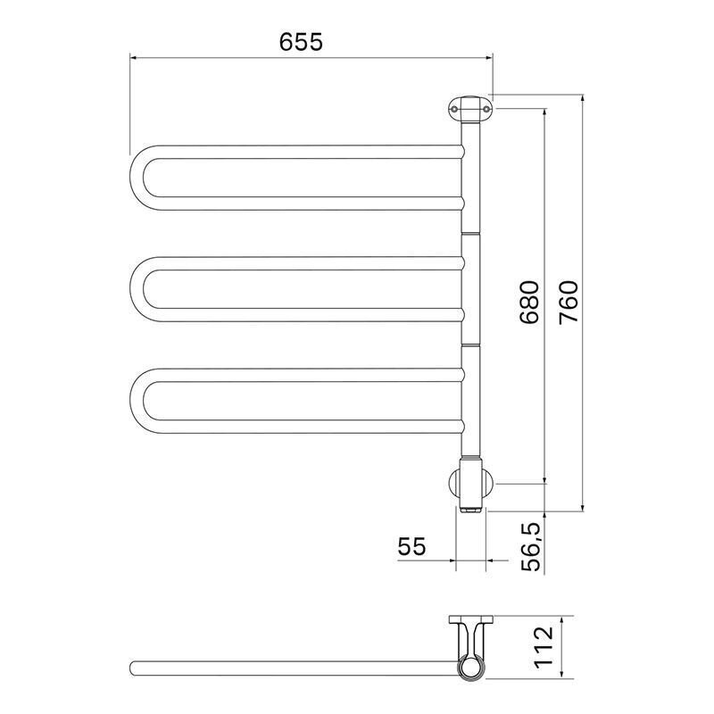 Dvieļu žāvētājs PAX U 3/650 26-1021 цена и информация | Dvieļu žāvētāji | 220.lv