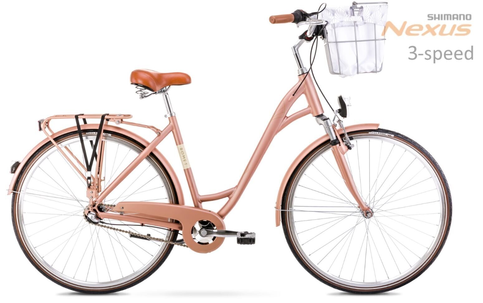 Pilsētas velosipēds Romet Art Deco Eco, rozā cena un informācija | Velosipēdi | 220.lv