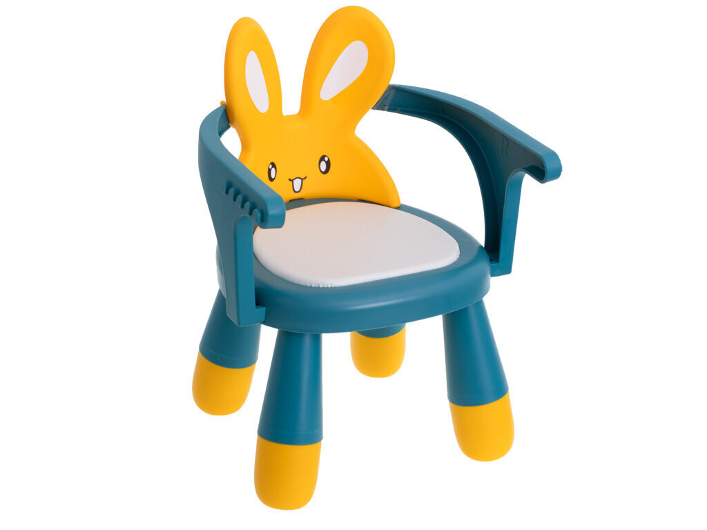 Krēsls ar galdu ēdienreizēm un spēlēm, zils cena un informācija | Rotaļlietas zīdaiņiem | 220.lv