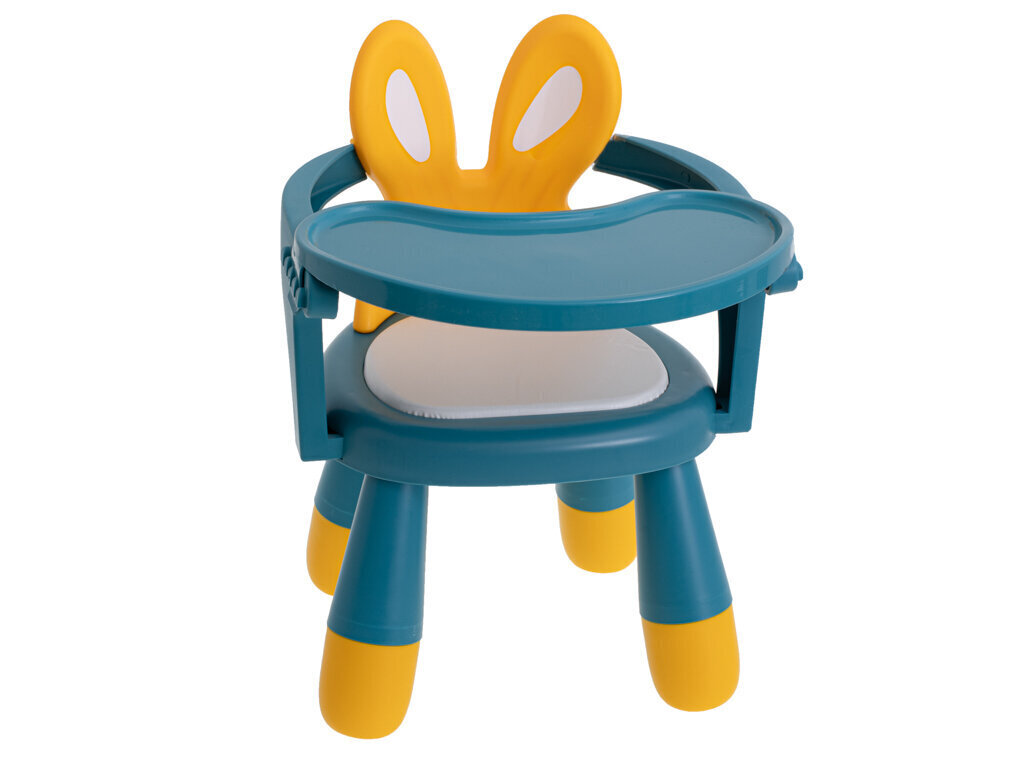 Krēsls ar galdu ēdienreizēm un spēlēm, zils cena un informācija | Rotaļlietas zīdaiņiem | 220.lv