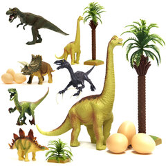 Dinozauru figūriņu komplekts (14 gab.) cena un informācija | Attīstošās rotaļlietas | 220.lv