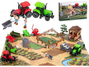 Saimniecības komplekts ar dzīvniekiem un mašīnām (49 gab.) cena un informācija | Attīstošās rotaļlietas | 220.lv