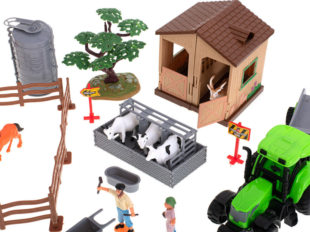 Saimniecības komplekts ar dzīvniekiem un mašīnām (49 gab.) цена и информация | Attīstošās rotaļlietas | 220.lv