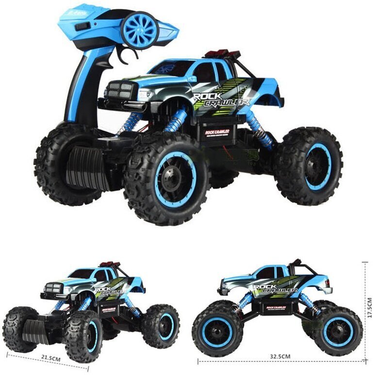 Tālvadības bezceļa Rock Crawler 4WD 1:14 zils цена и информация | Rotaļlietas zēniem | 220.lv