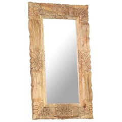 vidaXL spogulis, 80x50 cm, mango masīvkoks cena un informācija | Spoguļi | 220.lv