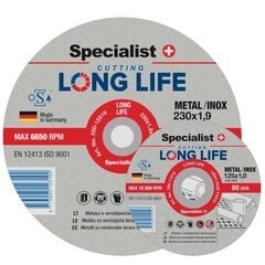 Disks metālam LongLife 350x4,0x25,4 cena un informācija | Rokas instrumenti | 220.lv