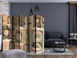 5-daļīgs aizslietnis - Vintage Books II [Room Dividers] cena un informācija | Aizslietņi | 220.lv