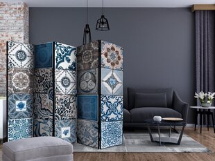 5-daļīgs aizslietnis - Blue Arabesque II [Room Dividers] cena un informācija | Aizslietņi | 220.lv