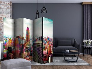 5-daļīgs aizslietnis - Colors of New York City II [Room Dividers] cena un informācija | Aizslietņi | 220.lv