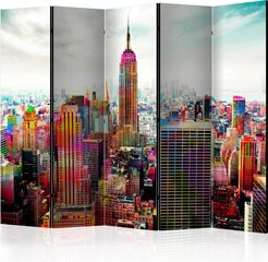 5-daļīgs aizslietnis - Colors of New York City II [Room Dividers] cena un informācija | Aizslietņi | 220.lv