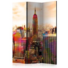 3-daļīgs aizslietnis - Colors of New York City III [Room Dividers] cena un informācija | Aizslietņi | 220.lv