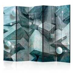 5-daļīgs aizslietnis - Concrete Cubes (Green) II [Room Dividers] cena un informācija | Aizslietņi | 220.lv